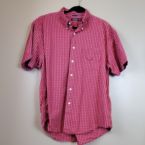Nautica Other - Nautica Short Sleeve Button Down Plaid Shirt S XL